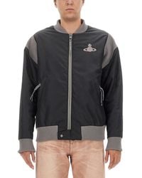Vivienne Westwood - Bomber Jacket With Ribbed Knit Details - Lyst