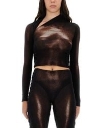 Jean Paul Gaultier - Body Dust Print Top - Lyst