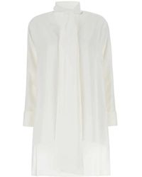 Loewe - Ivory Crepe Oversize Blouse - Lyst