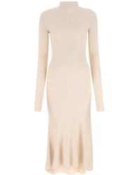 Balenciaga - Sand Silk Blend Dress - Lyst