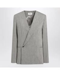 Loulou de Saison - Suna Tailored Jacket With An Asymmetric Opening And Lapel - Lyst