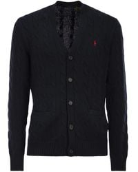 Polo Ralph Lauren - Cotton Cable Knit Cardigan - Lyst