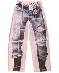 Acne Studios - Trompe L'Oeil Print Trousers - Lyst