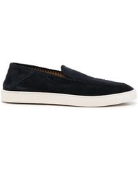 Giorgio Armani - Leather Slip-On Sneakers - Lyst