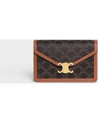 Celine - Margo Canvas Wallet On Chain - Lyst