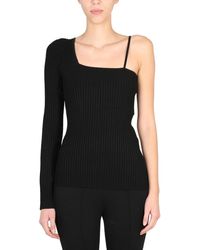 Helmut Lang - Knitted One Shoulder Top - Lyst