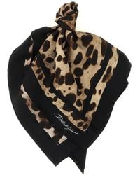 Dolce & Gabbana - Dolce & Gabbana Leopard-Print Scarf - Lyst