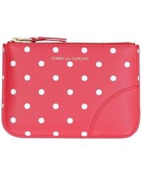 Comme des Garçons - Wallet Logo Detail Flat Leather Pouch - Lyst