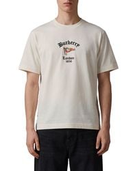 Burberry - Cotton T-Shirt With Check Flag - Lyst