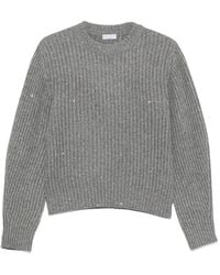 Brunello Cucinelli - Sparkling & Dazzling Cashmere And Wool Ribbed Sweater - Lyst