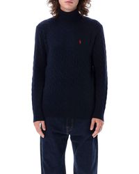 Polo Ralph Lauren - Cable Knit High Neck Sweater - Lyst