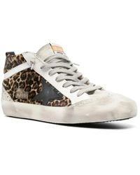 Golden Goose - "Mid Star" Horsy Upper Suede Toe And Spur Leather Star And Heel Laminated Wave - Lyst