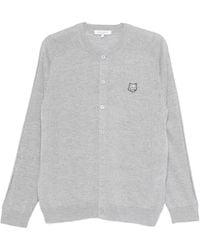 Maison Kitsuné - Maison Kitsuné Fox Head Wool Cardigan - Lyst