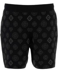 CASABLANCA - Embroidered Stretch Jacquard Bermuda Shorts - Lyst
