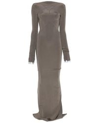 Rick Owens - Solid Boat Neck Maxi Dress - Lyst