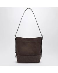 Lemaire - Small Dark Chocolate Cotton Canvas Tote Bag - Lyst