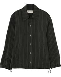 Dries Van Noten - Striped Button Front Overshirt - Lyst