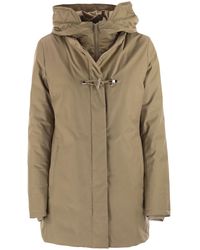 Fay - Technical Gabardine Toggle Coat - Lyst