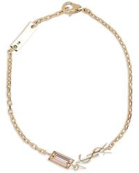 Saint Laurent - Cassandre Charm Bracelet - Lyst