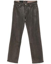 7 For All Mankind - Calie Straight-Leg Coated Finish Jeans - Lyst