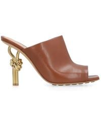 Bottega Veneta - Nappa Leather Knot Mules - Lyst
