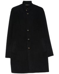 Montecore - Dark Wool Cashmere Coat - Lyst