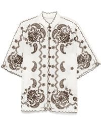 Zimmermann - Ascension Embroidered Shirt - Lyst