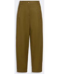 Max Mara - Stretch Cotton Canvas Trousers - Lyst