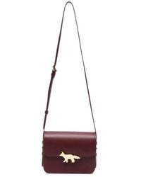 Maison Kitsuné - Maison Kitsuné Edie Leather Crossbody Bag - Lyst