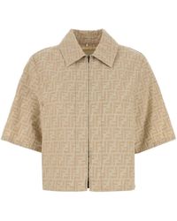 Fendi - Zip-Front Jacket With Ff Motif - Lyst