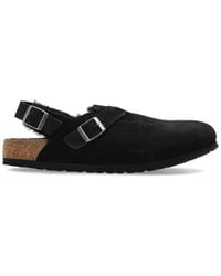 Birkenstock - Tokio Shearling Suede Mules - Lyst