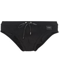 Dolce & Gabbana - Dolce & Gabbana Logo Swim Briefs - Lyst