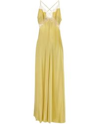 Alberta Ferretti - Satin Long Dress - Lyst