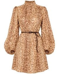 Zimmermann - Animal Print Mini Dress - Lyst