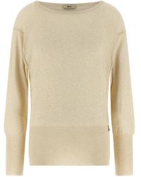 Herno - Lamé And Sequin Yarn Sweater - Lyst