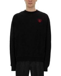 FAMILY FIRST - Sweatshirt With Heart Embroidery - Lyst