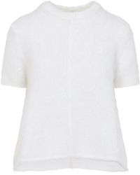Loewe - Short Sleeve Mohair Sweater - Lyst