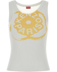 KENZO - Graphic Logo Round Neck Top - Lyst