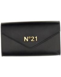 N°21 - Leather Wallet With Logo - Lyst