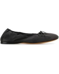 The Row - Charcoal Leather Awar Ballerinas - Lyst