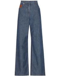 Fendi - Ff Chambray Long Jeans - Lyst