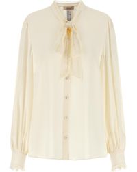 Twinset - Twin Set Lace Insert Shirt - Lyst
