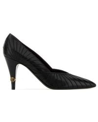 Versace - Leather Flat Shoes - Lyst
