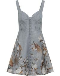 Zimmermann - Bird Floral Momentum Corded Mini Dress - Lyst