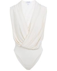 Alaïa - Alaia Sm Natural Hooded Bodysuit - Lyst