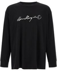 MM6 by Maison Margiela - Handwriting Print T-Shirt - Lyst