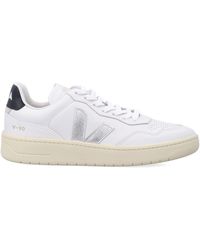 Veja - V-90 And Leather Sneakers - Lyst