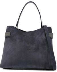 Brunello Cucinelli - Suede Leather Handbag - Lyst