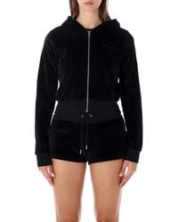 Sporty & Rich - Cropped Zip-Up Hoodie - Lyst