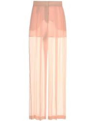 Alberta Ferretti - Silk Wide-Leg Pant - Lyst